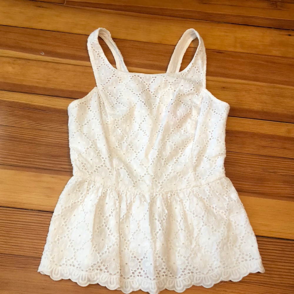 Lilly Pulitzer Eyelet Peplum Top